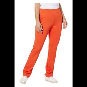 WynneLayers Women's 360stretch Narrow Pant w/Back Seam Detail Orange - Regular